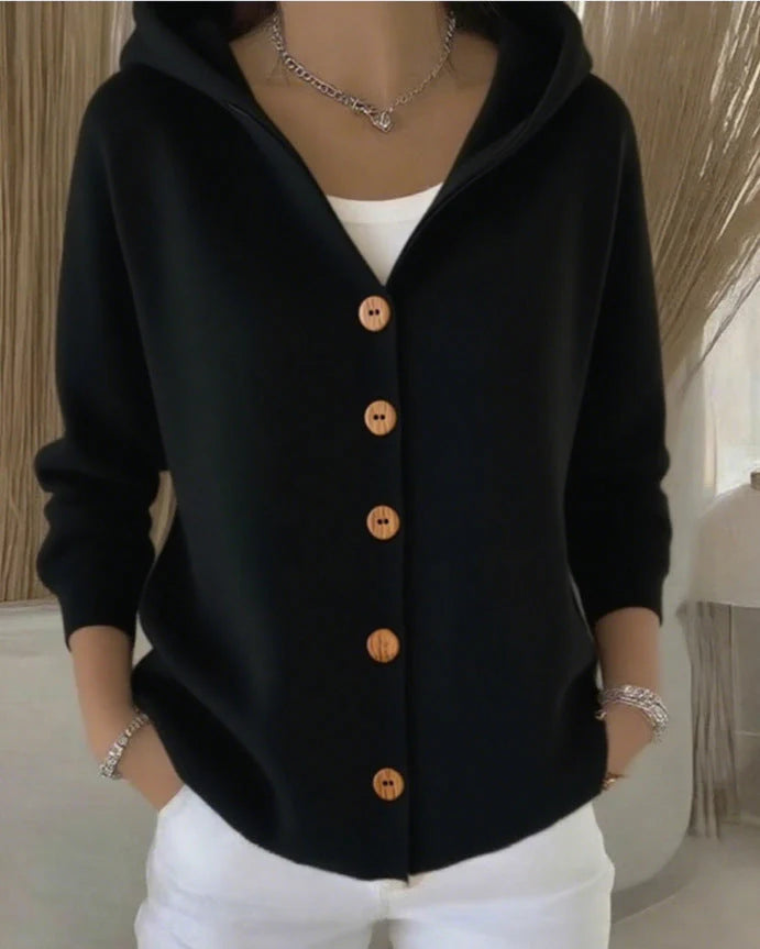 Hooded Knit Cardigan