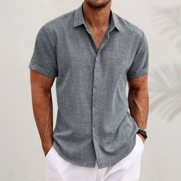 Short-Sleeve Linen Shirt