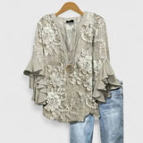 Women's Floral Ruffle Blouse