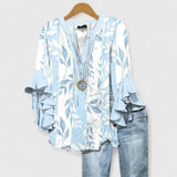 Women's Floral Ruffle Blouse