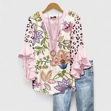 Women's Floral Ruffle Blouse