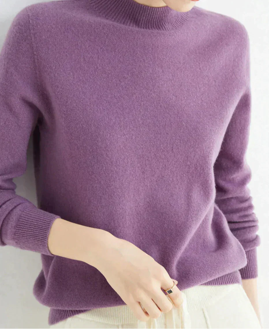 Mock Neck Knit Pullover