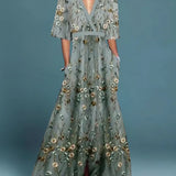 Women's Floral Maxi Boho Dress