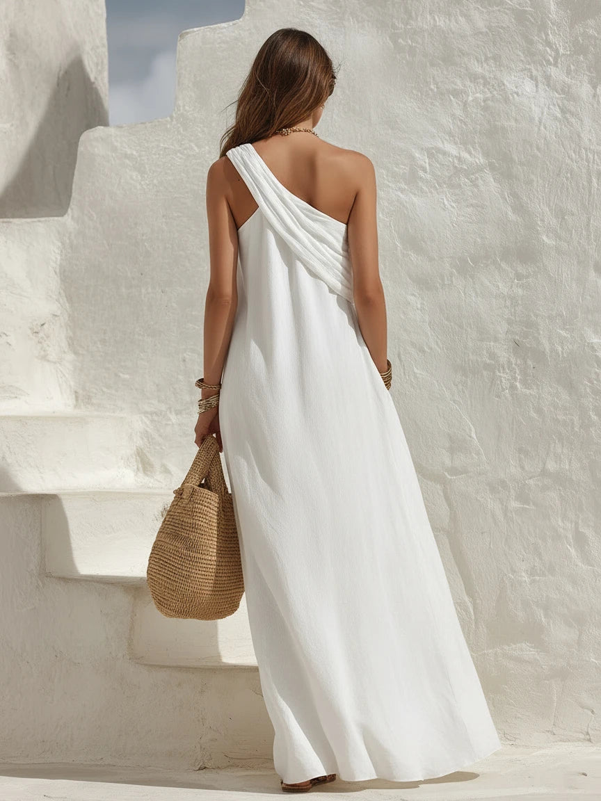 Asymmetric One-Shoulder Maxi