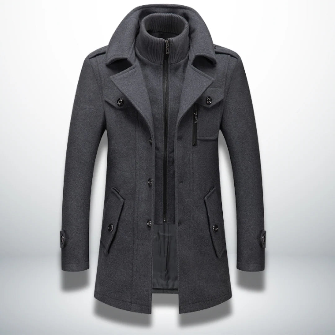 Slim Fit Layered Winter Coat