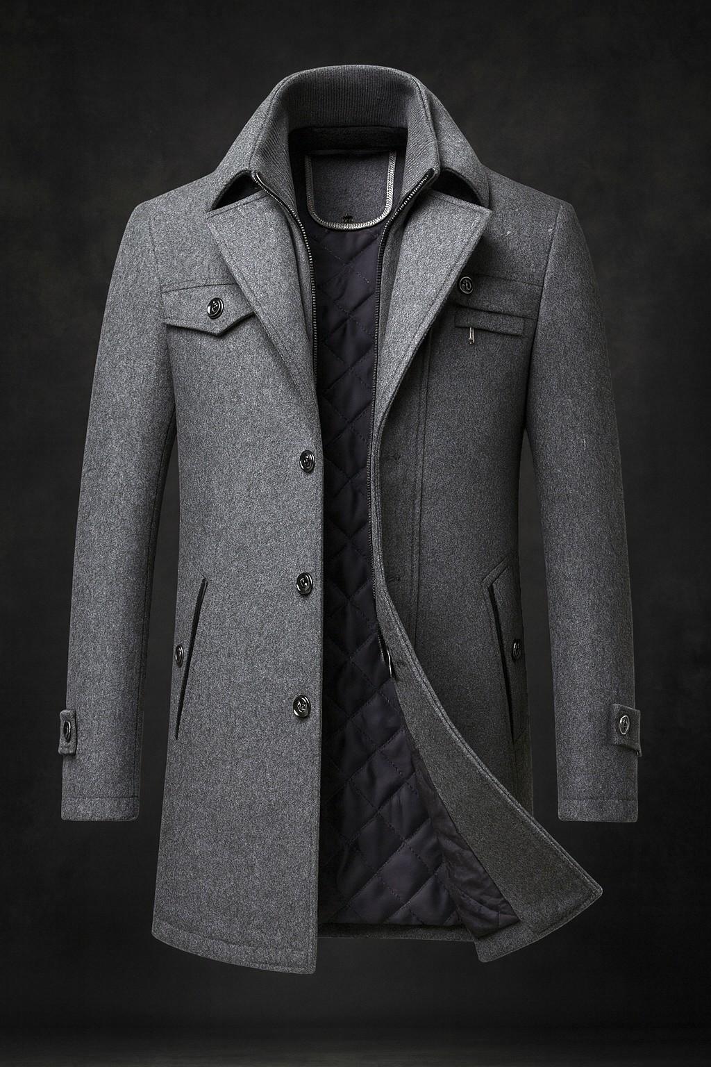 Double-Layer Collar Winter Coat