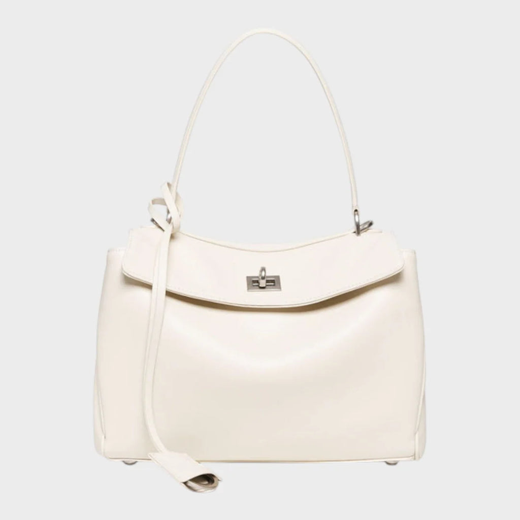 Minimalist Turn-Lock Flap Handbag
