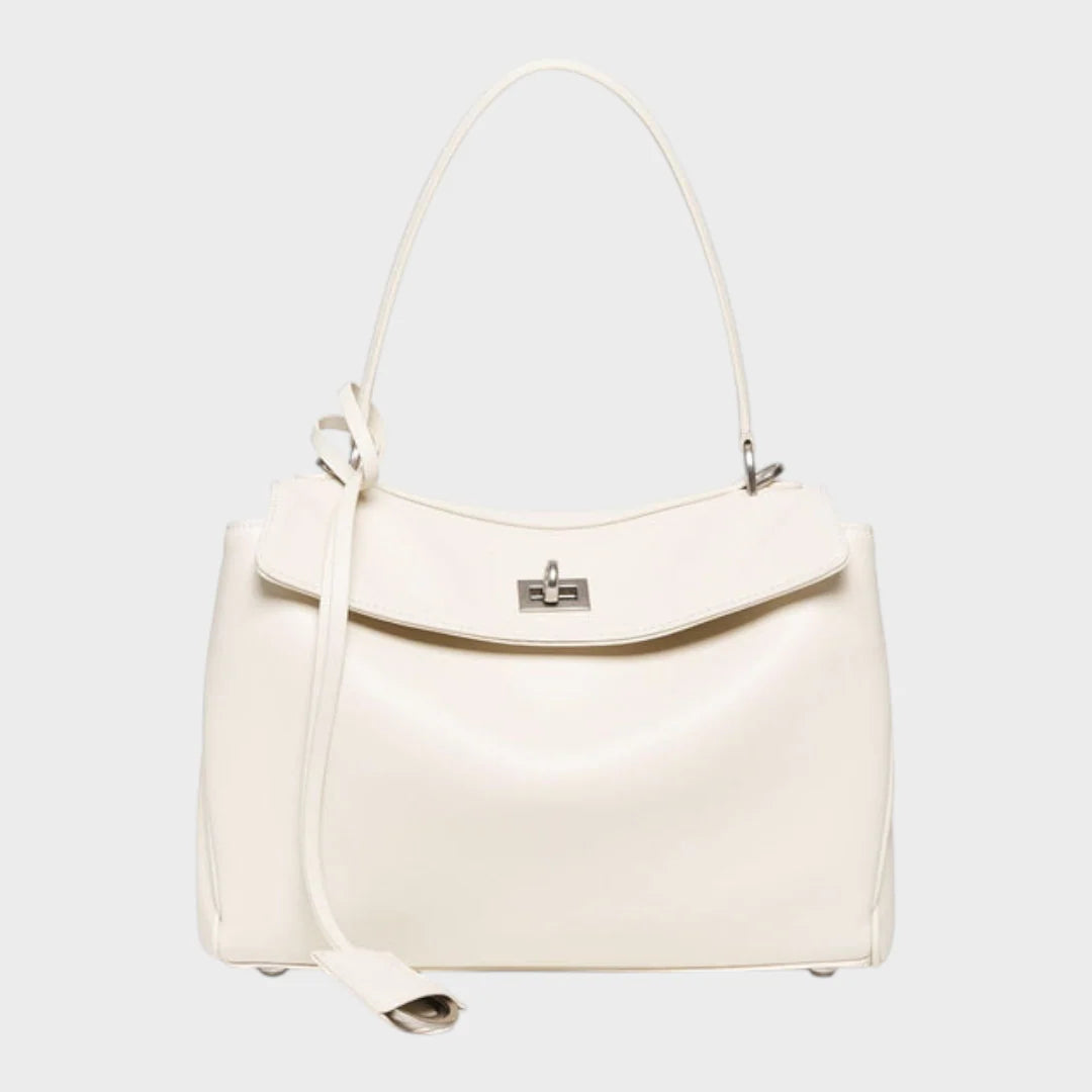 Minimalist Turn-Lock Flap Handbag