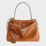 Minimalist Turn-Lock Flap Handbag