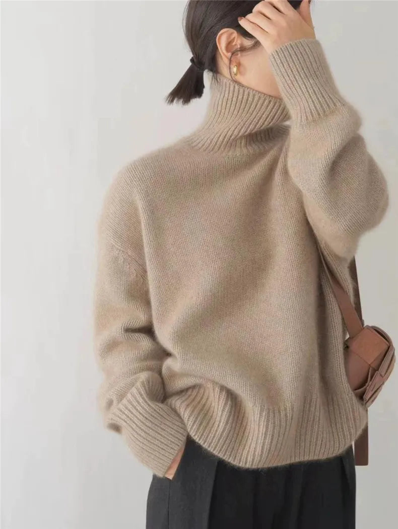 High Collar Knit Turtleneck