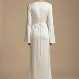 Long Sleeve Tie Waist Maxi Dress