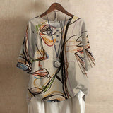 Vintage Floral Short Sleeve Blouse