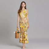 Floral Detail Midi Dress