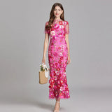 Floral Detail Midi Dress