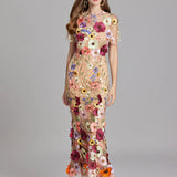 Floral Detail Midi Dress