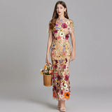 Floral Detail Midi Dress