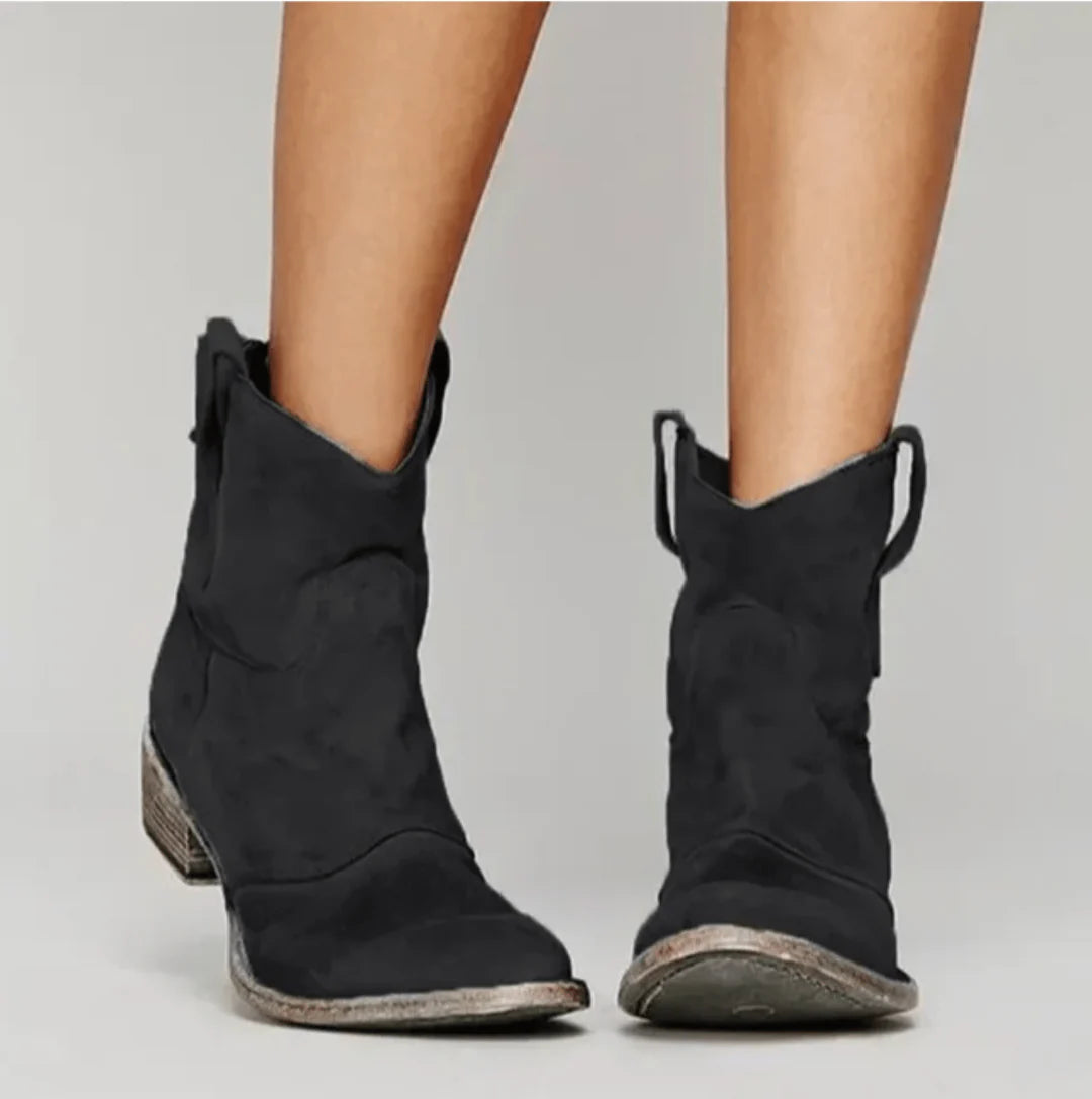 Suede Orthopedic Western Boots