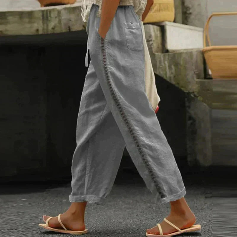 High-Waisted Tapered Trousers