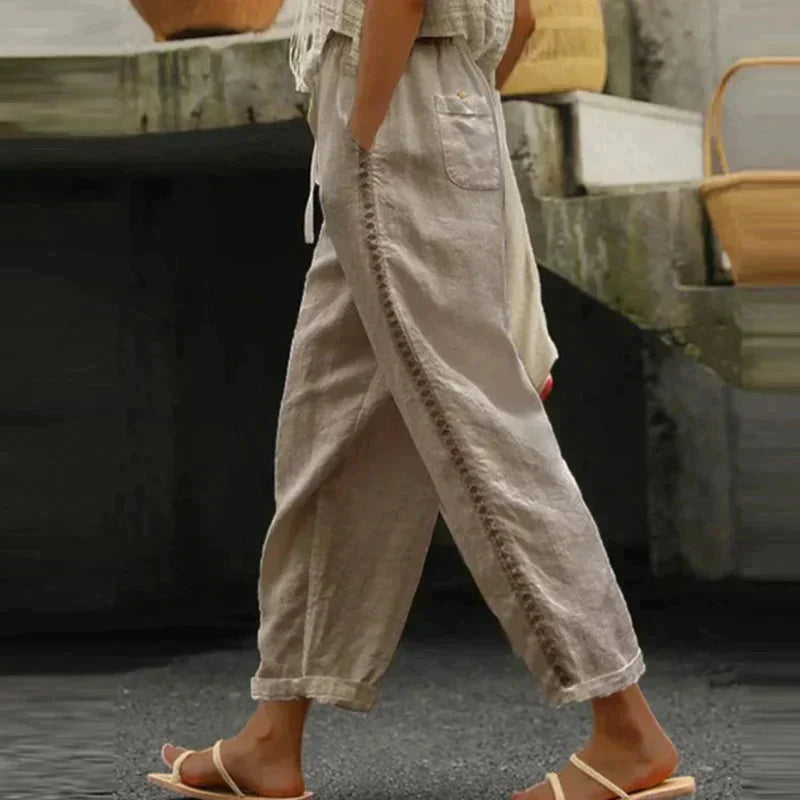 High-Waisted Tapered Trousers