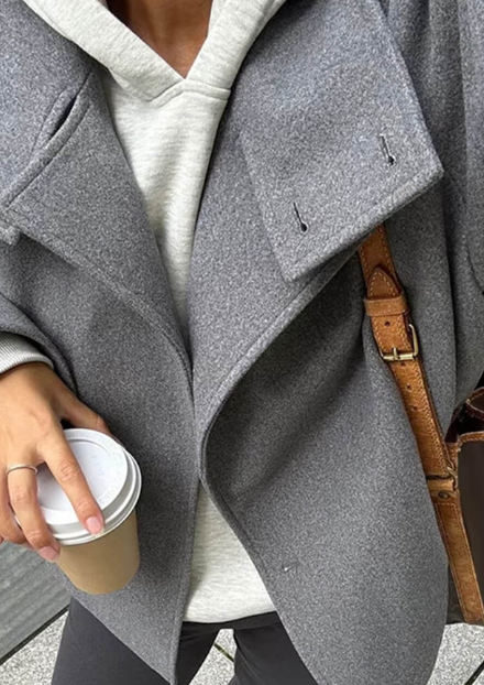 Stand Collar Single-Breasted Jacket