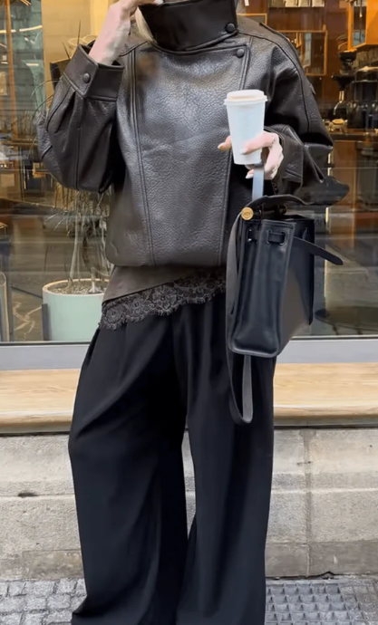 Relaxed Asymmetrical Zip-Up Jacket