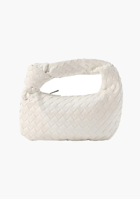Knotted Handle Woven Mini Bag