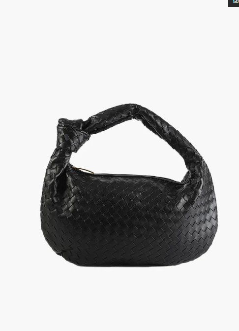 Medium Knotted Handle Woven Bag