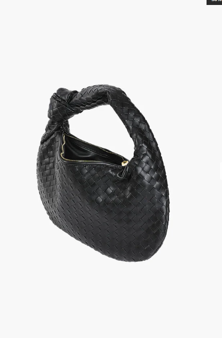 Medium Knotted Handle Woven Bag