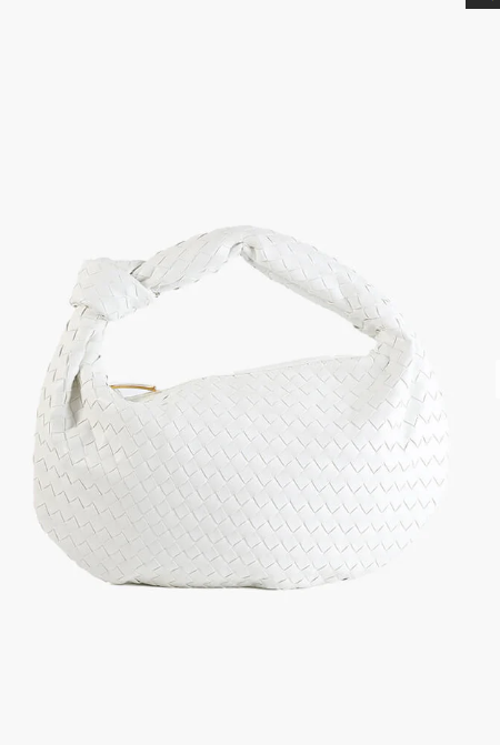 Medium Knotted Handle Woven Bag