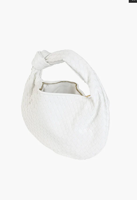 Medium Knotted Handle Woven Bag