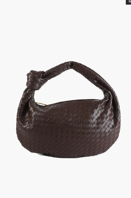 Medium Knotted Handle Woven Bag