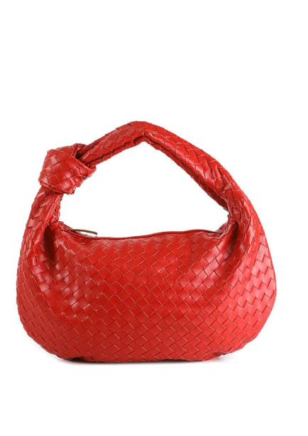 Medium Knotted Handle Woven Bag