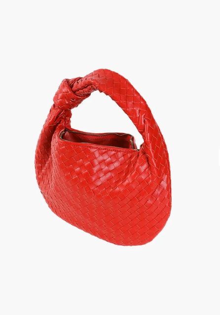 Medium Knotted Handle Woven Bag