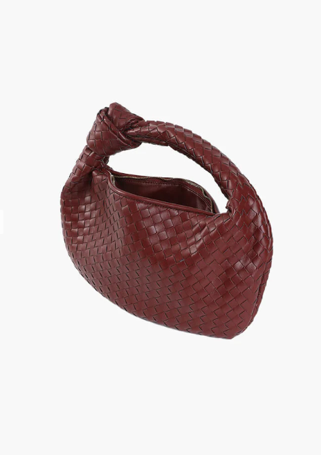 Medium Knotted Handle Woven Bag