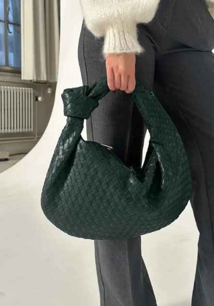Medium Knotted Handle Woven Bag