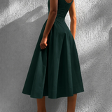 Women's Boat Neck Midi Dress
