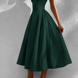 Women's Boat Neck Midi Dress