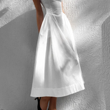 Women's Boat Neck Midi Dress