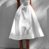 Women's Boat Neck Midi Dress