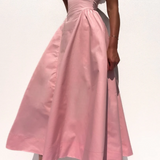 Women's Boat Neck Midi Dress