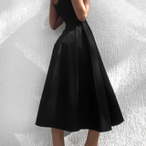 Women's Boat Neck Midi Dress
