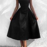Women's Boat Neck Midi Dress