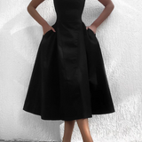 Women's Boat Neck Midi Dress