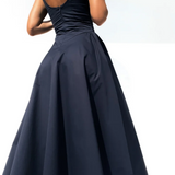 Women's Boat Neck Midi Dress
