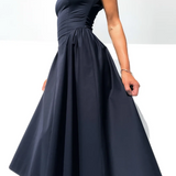 Women's Boat Neck Midi Dress