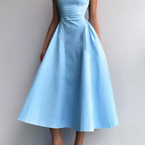 Women's Boat Neck Midi Dress