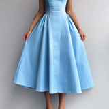 Women's Boat Neck Midi Dress