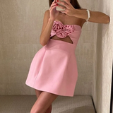 Women's Strapless Cutout Mini Dress