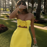 Women's Strapless Cutout Mini Dress