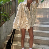 Women's Ruffled Shirt Set